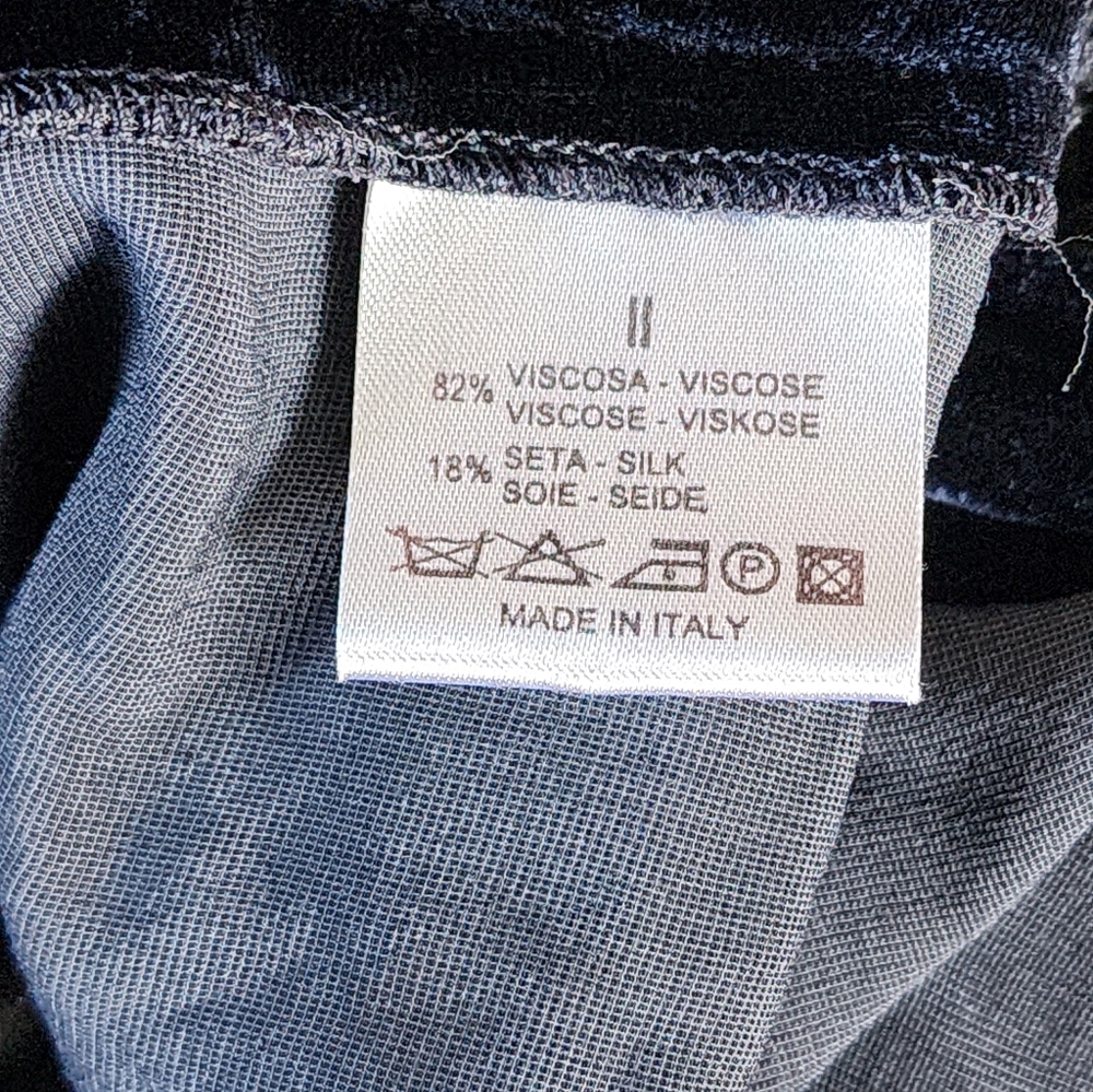Forte Forte Navy Velvet Short Sleeve Dress - Picture 3 of 4